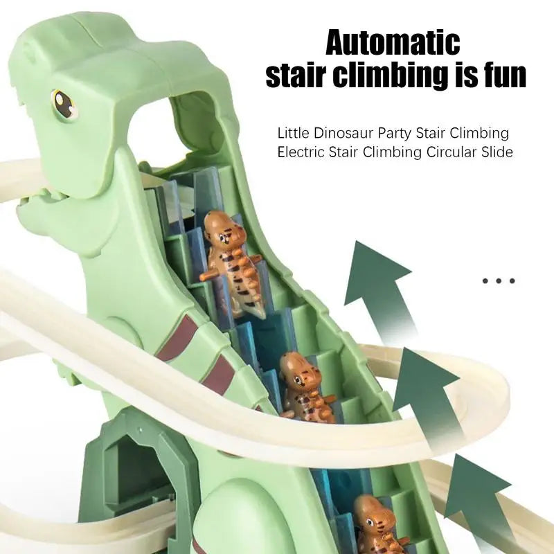 Electric Tyrannosaurus Slide Roller Coaster – Interactive LED Toy
