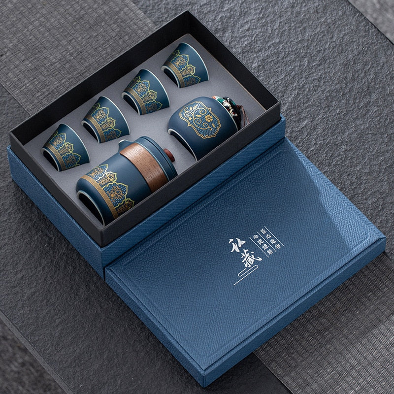 Shop Japanese Style Tea Cup Gift Box Set - 4 Cups | Authentic Japanese Tea Ceremony Accessories