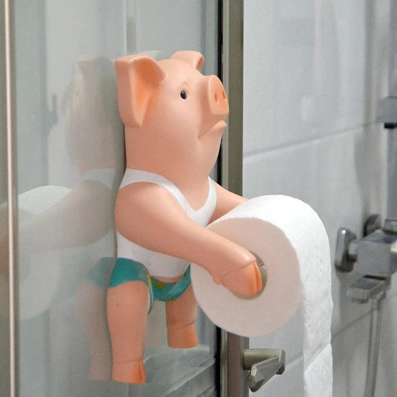 Fun Piggy Toilet Paper Holder - Unique and Playful Bathroom Accessory