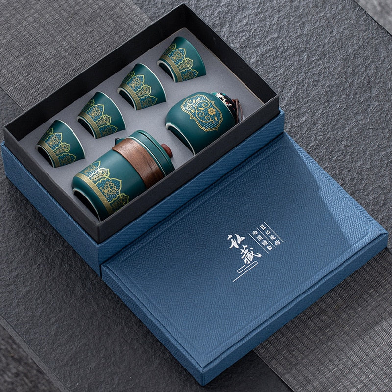 Shop Japanese Style Tea Cup Gift Box Set - 4 Cups | Authentic Japanese Tea Ceremony Accessories