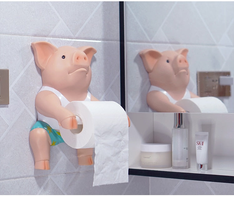 Fun Piggy Toilet Paper Holder - Unique and Playful Bathroom Accessory