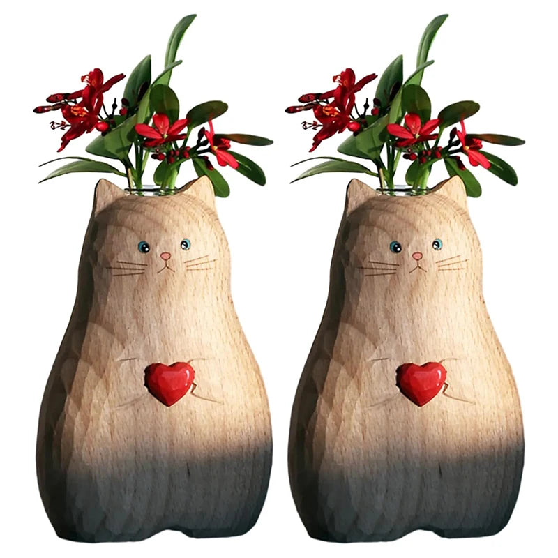 Cat Lover Gift Idea: Resin & Glass Cat Vase