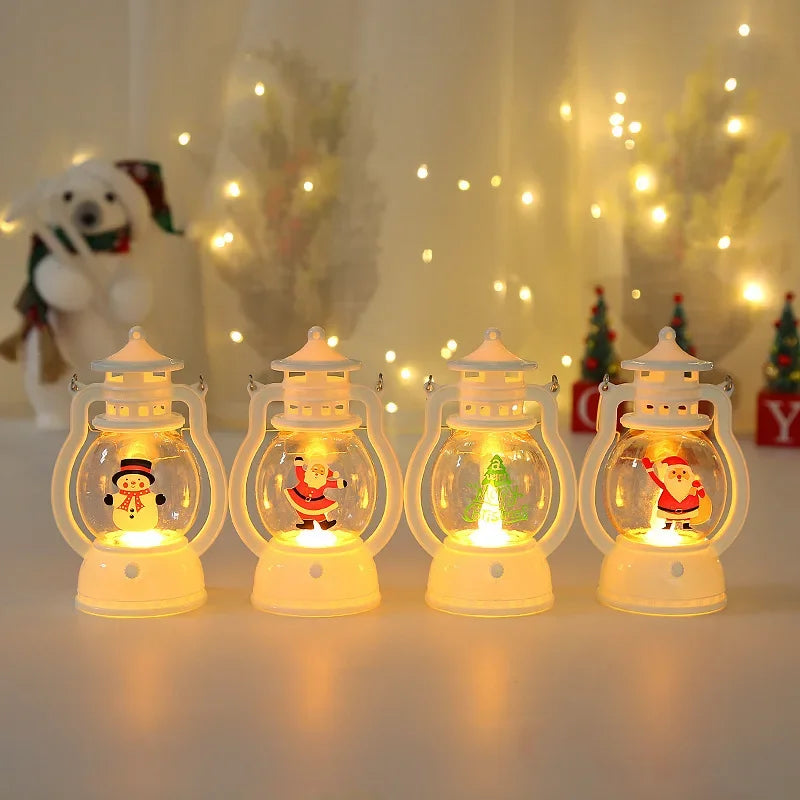 Battery-Powered LED Christmas Lantern – Festive Holiday Decor Lighting