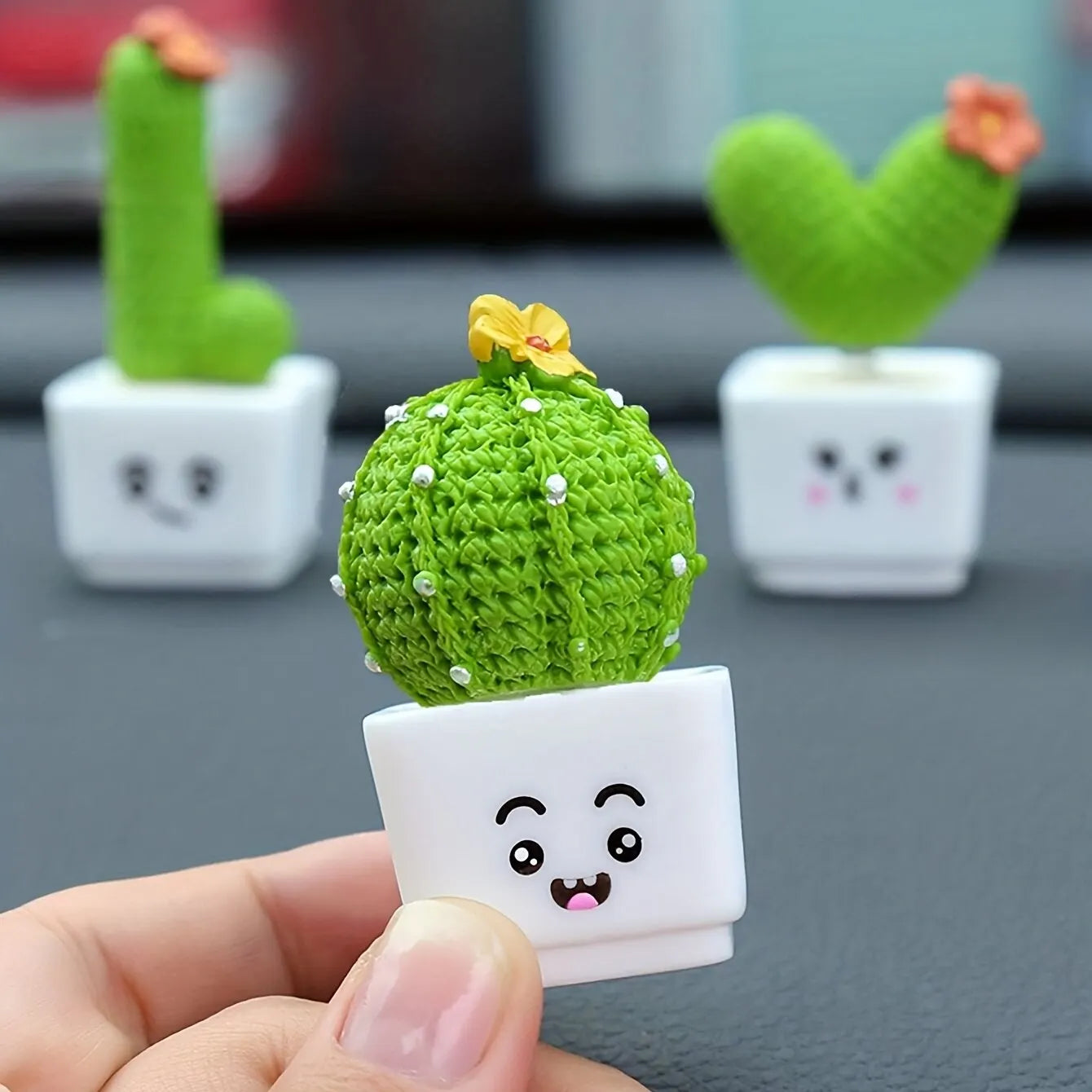 Mini Resin Succulent Cactus Green Plant Craft | Home and Office Decor Gift Idea