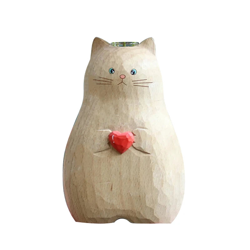 Cat Lover Gift Idea: Resin & Glass Cat Vase