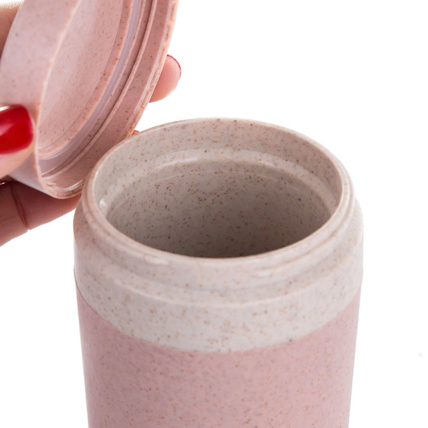 Reusable Wheat Fibre Double Layer Coffee Cups - Eco-Friendly and Recyclable