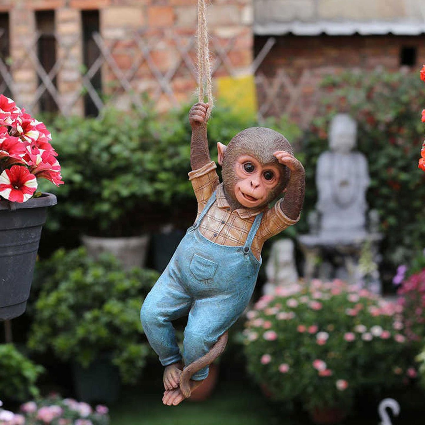 Hanging Monkey Figurine for Outdoor and Indoor Decoration | Fun Gift