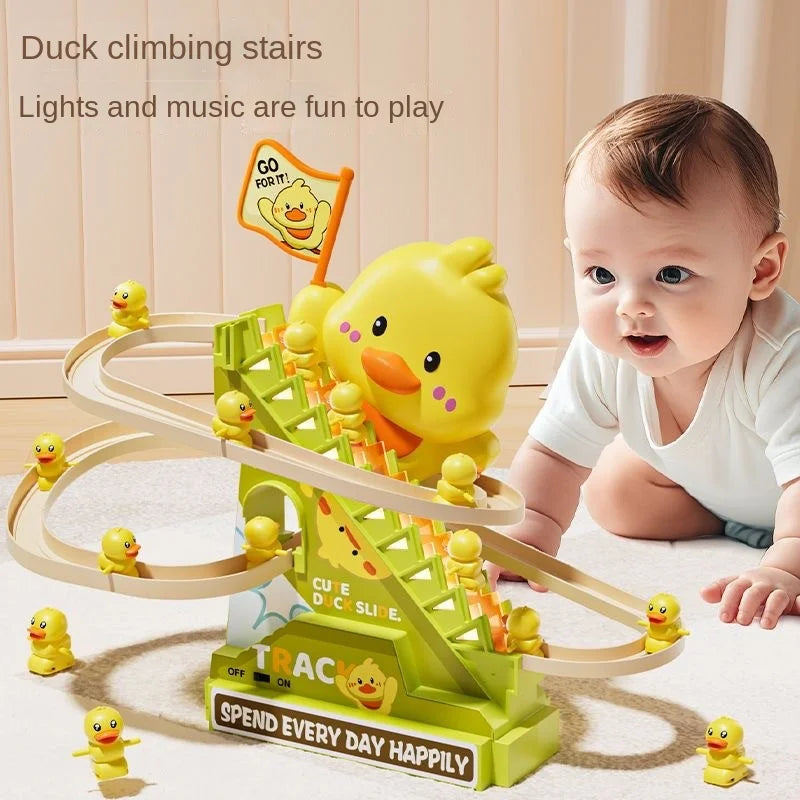 Music Duck Roller Coaster Toy Interactive – LED Toy for Kids