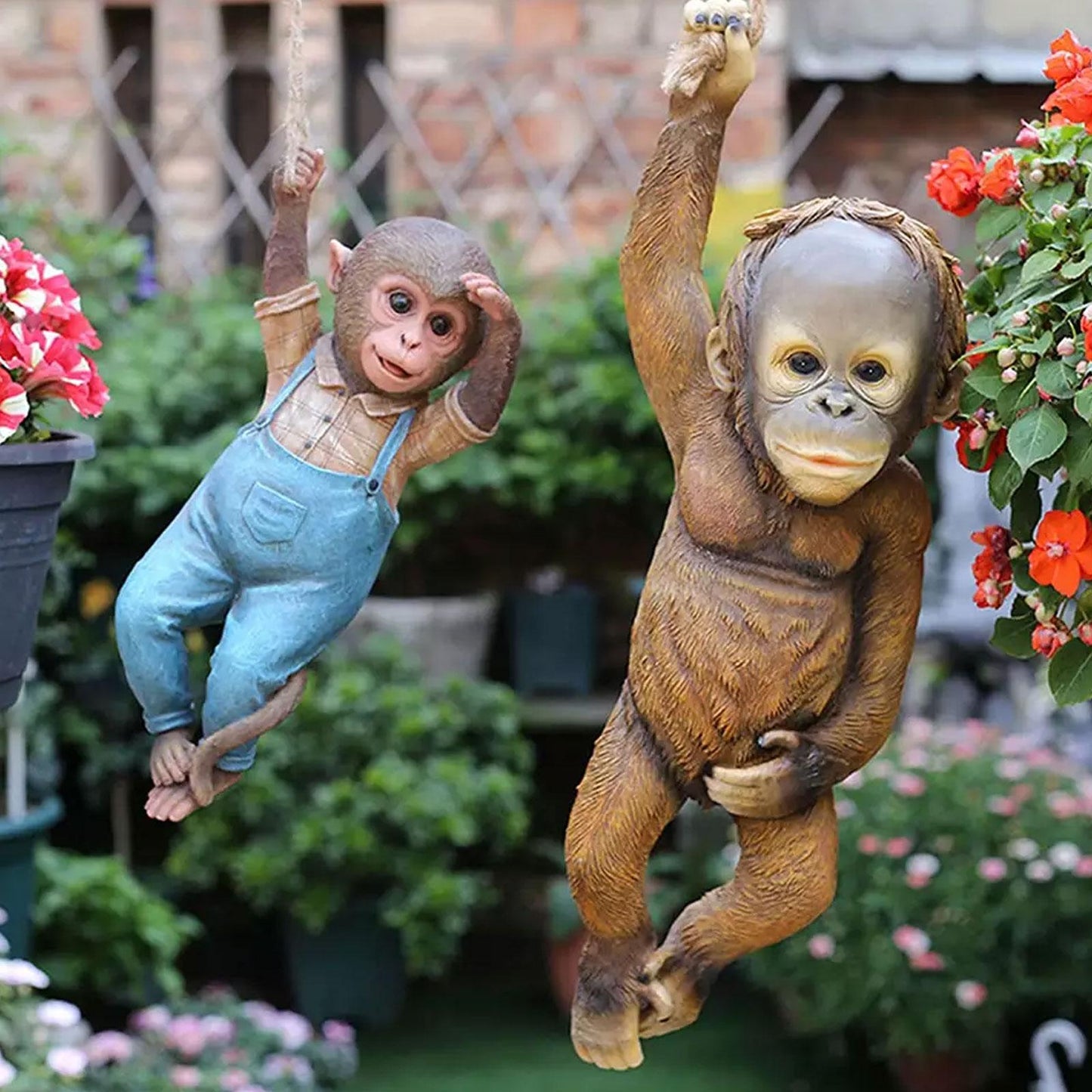 Hanging Monkey Figurine for Outdoor and Indoor Decoration | Fun Gift