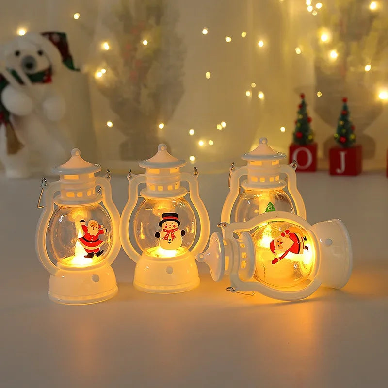 Battery-Powered LED Christmas Lantern – Festive Holiday Decor Lighting