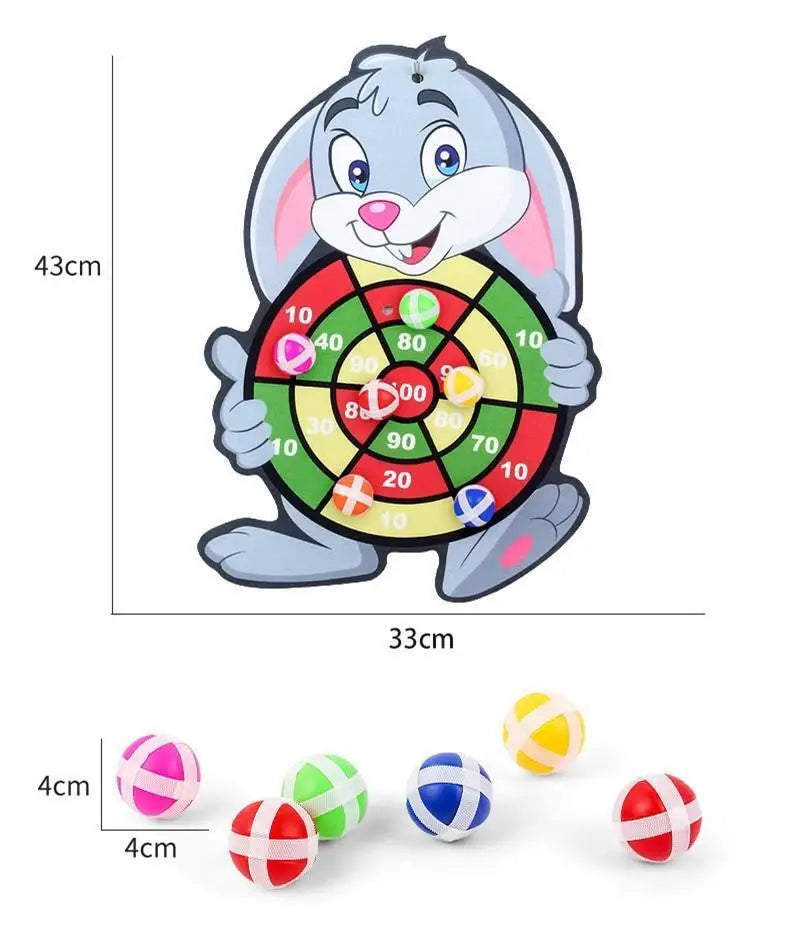 Sticky Ball Animal Dart Board for Kids | Interactive Indoor Game | Gift for Children