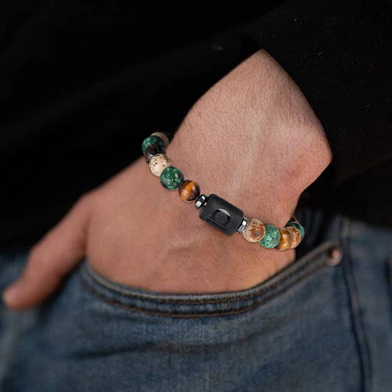 12 Zodiac Signs Natural Stone Bracelets