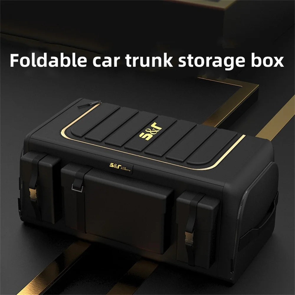 50L/70L Car Trunk Organizer - Durable Oxford Cloth Storage Box for SUVs, Sedans & Trucks