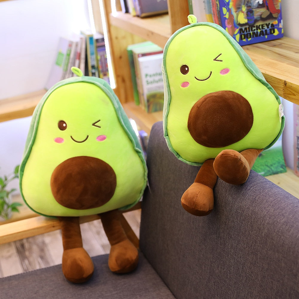Cute 3D Avocado Stuffed Plush Toy - Perfect Gift for All Ages