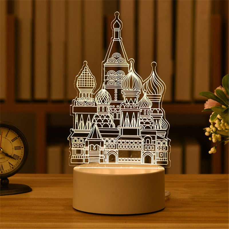 3D Acrylic Night Light Neon Sign Lamp Gift.
