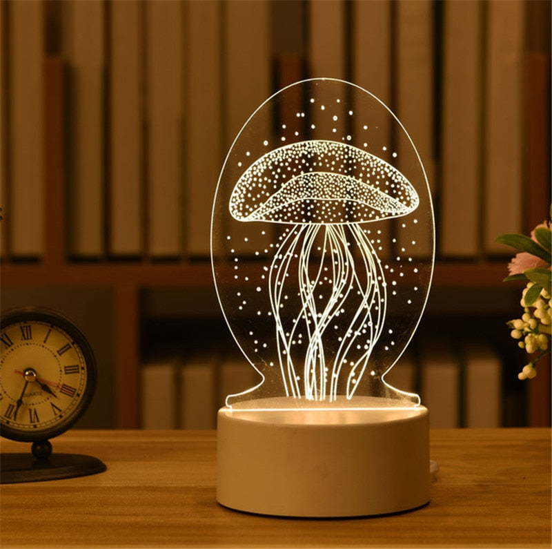 3D Acrylic Night Light Neon Sign Lamp Gift.