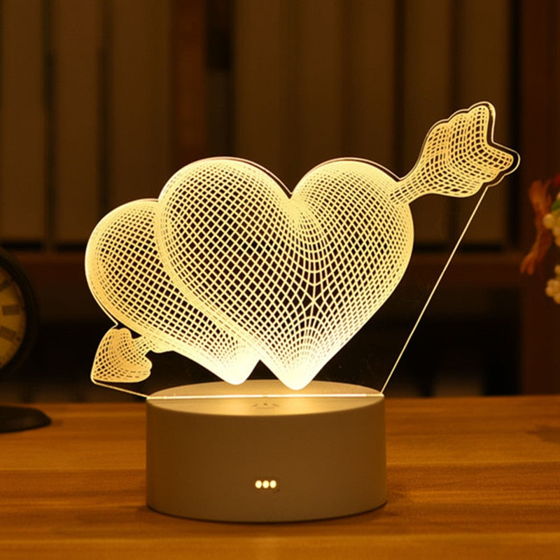 3D Acrylic Night Light Neon Sign Lamp Gift.