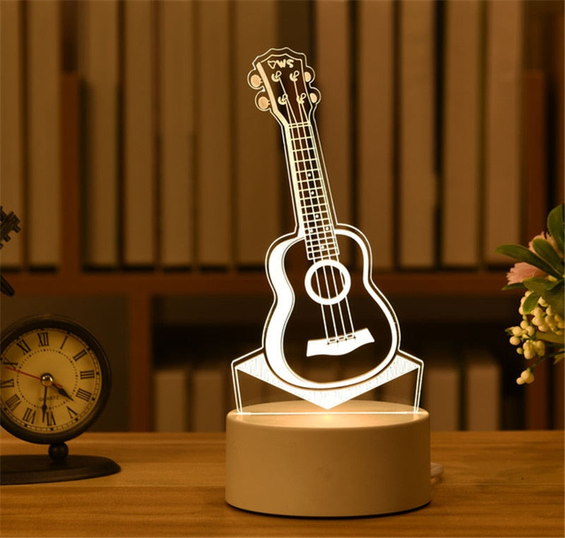 3D Acrylic Night Light Neon Sign Lamp Gift.
