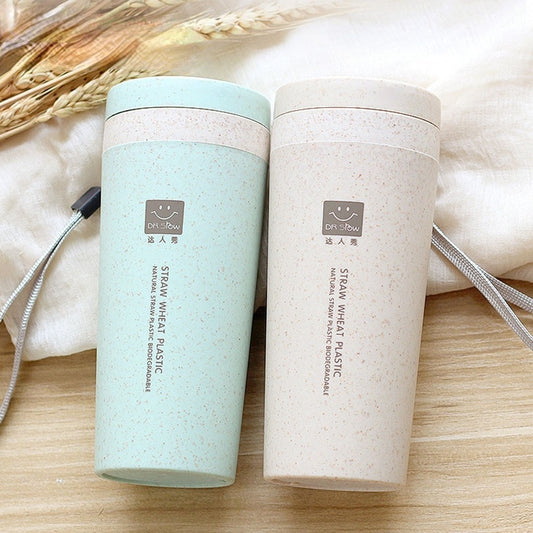 Reusable Wheat Fibre Double Layer Coffee Cups - Eco-Friendly and Recyclable