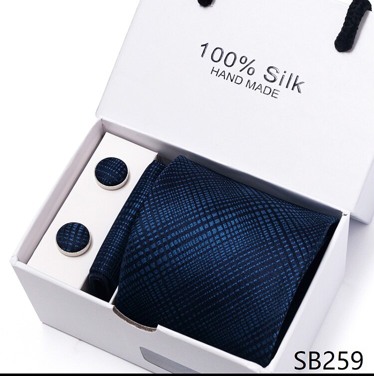 Gift for Men, 3 peice Tie, Cufflinks and pocket square. Just a Gift Shop