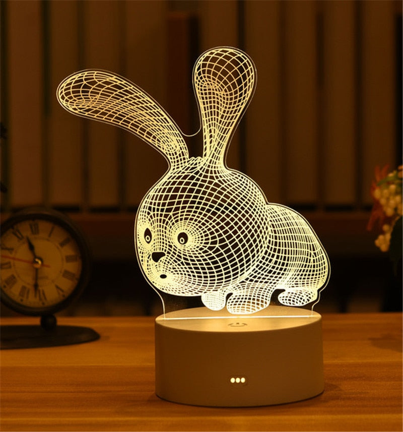 3D Acrylic Night Light Neon Sign Lamp Gift.
