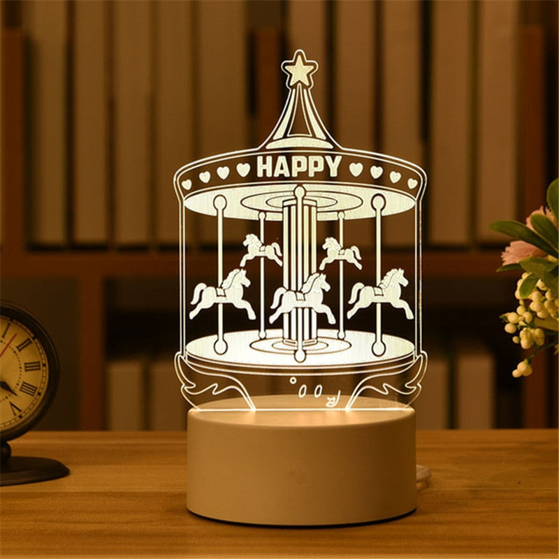3D Acrylic Night Light Neon Sign Lamp Gift.