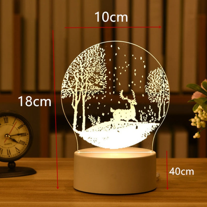 3D Acrylic Night Light Neon Sign Lamp Gift.