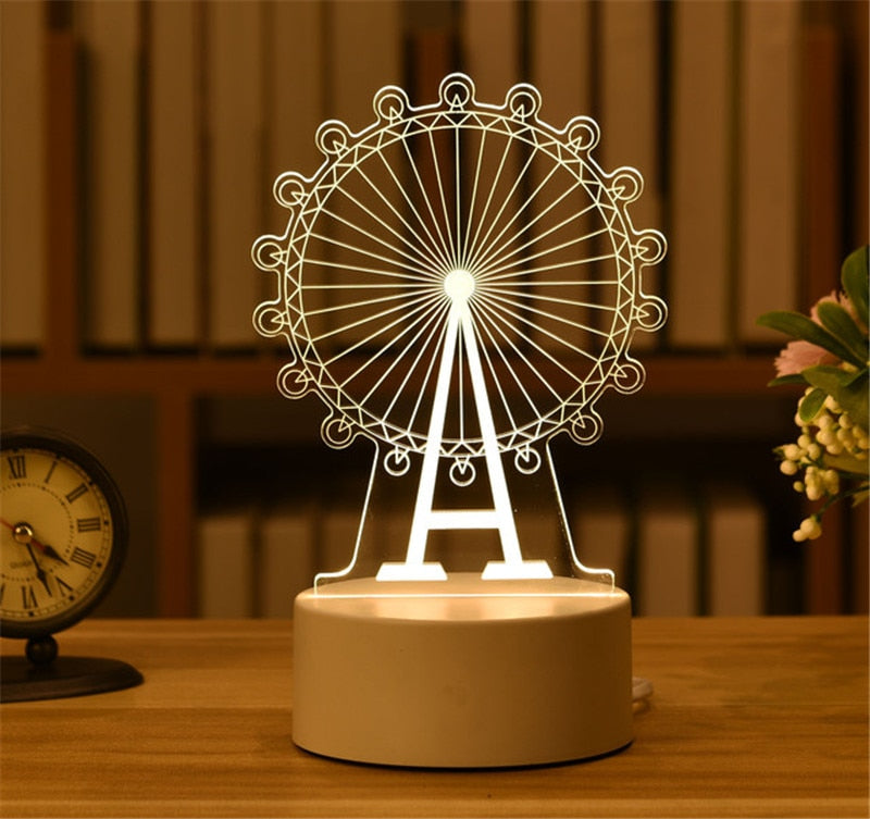 3D Acrylic Night Light Neon Sign Lamp Gift.