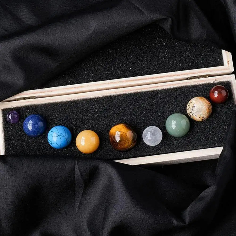 9 Planets Solar System Quartz Stones Set