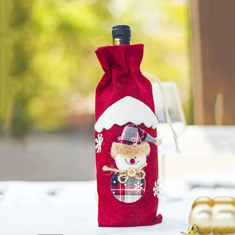 Christmas Wine Bottle Cover – Festive Holiday Wine Bottle Decorations