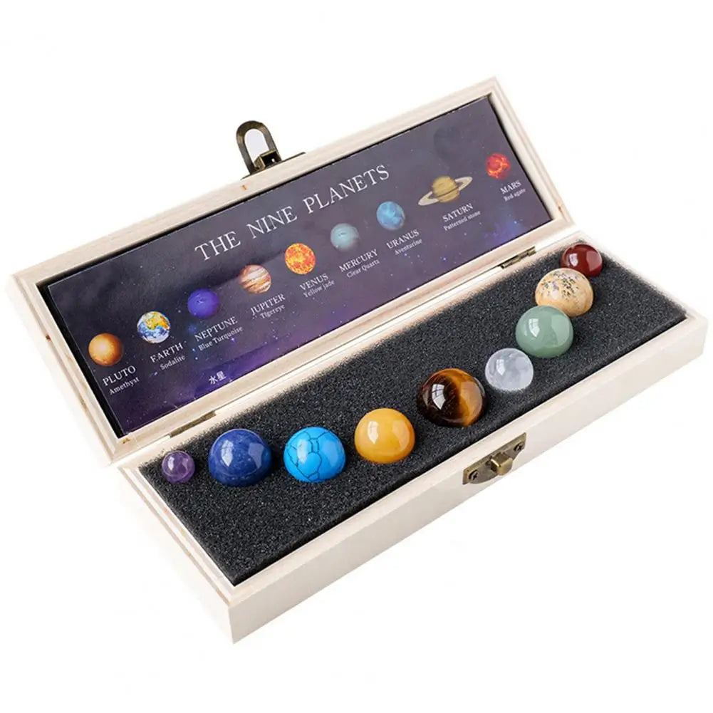 9 Planets Solar System Quartz Stones Set