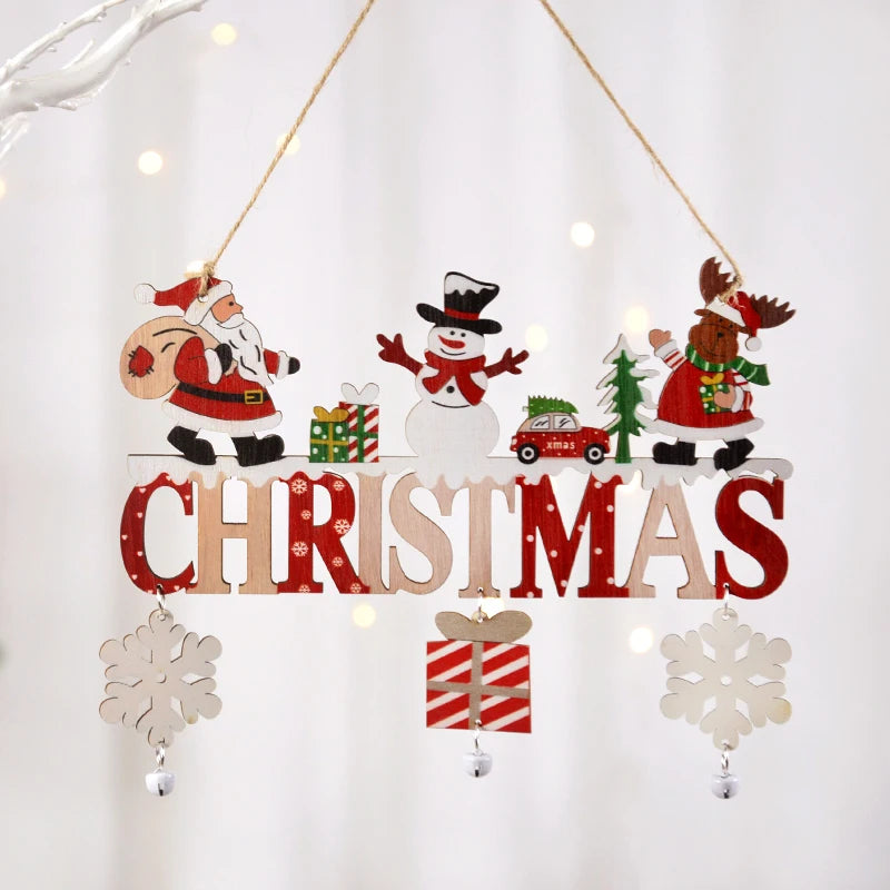 Hanging Wooden Christmas Decorations