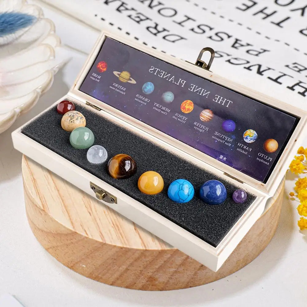 9 Planets Solar System Quartz Stones Set