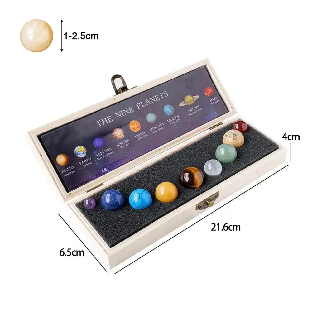 9 Planets Solar System Quartz Stones Set