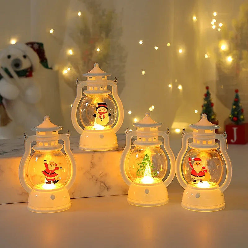 Battery-Powered LED Christmas Lantern – Festive Holiday Decor Lighting