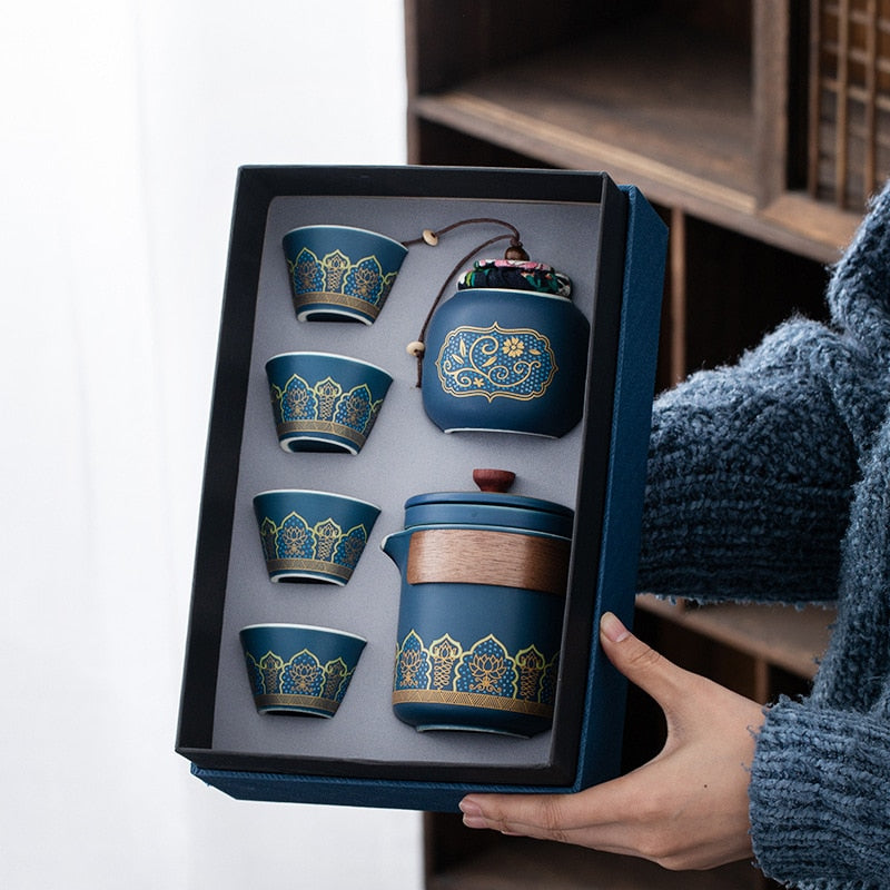 Shop Japanese Style Tea Cup Gift Box Set - 4 Cups | Authentic Japanese Tea Ceremony Accessories