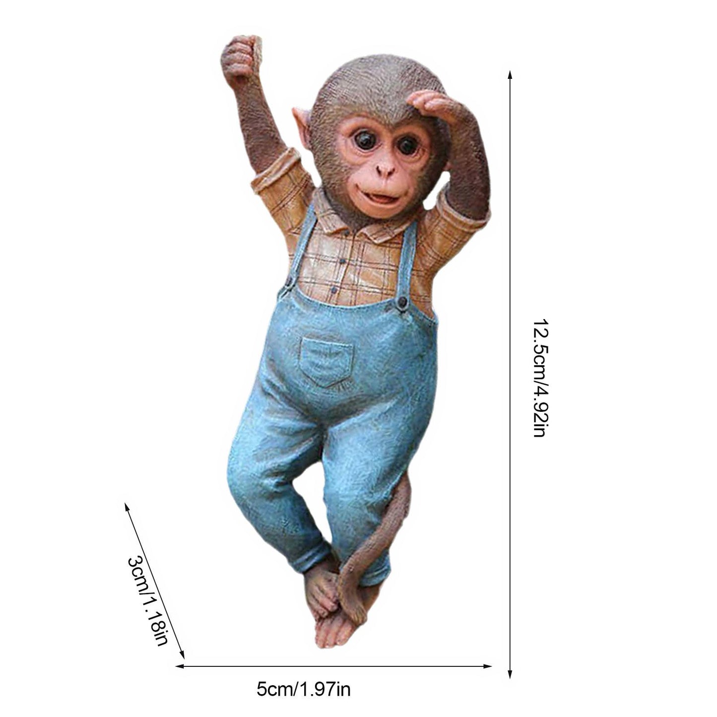 Hanging Monkey Figurine for Outdoor and Indoor Decoration | Fun Gift