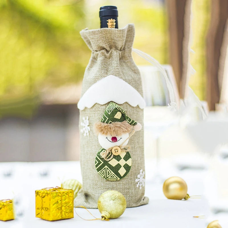 Christmas Wine Bottle Cover – Festive Holiday Wine Bottle Decorations